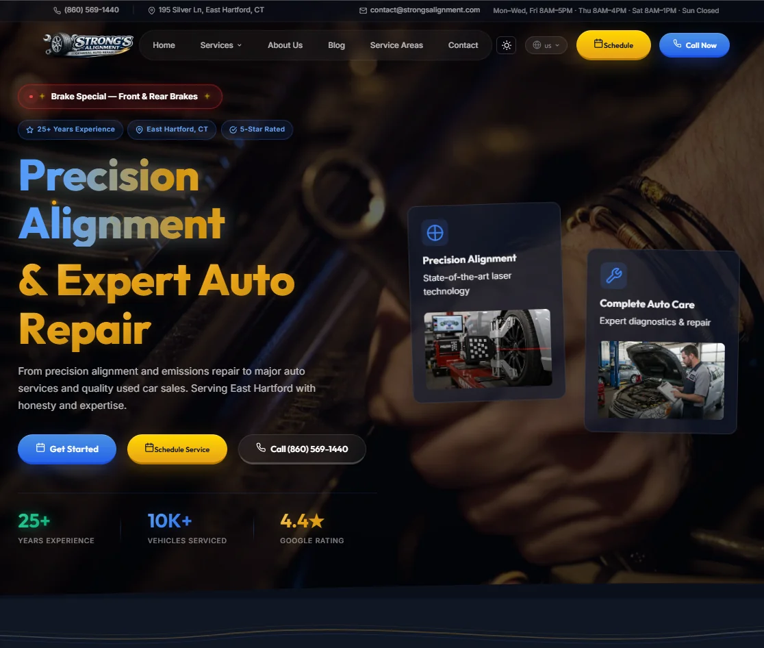 Strong's Alignment website preview